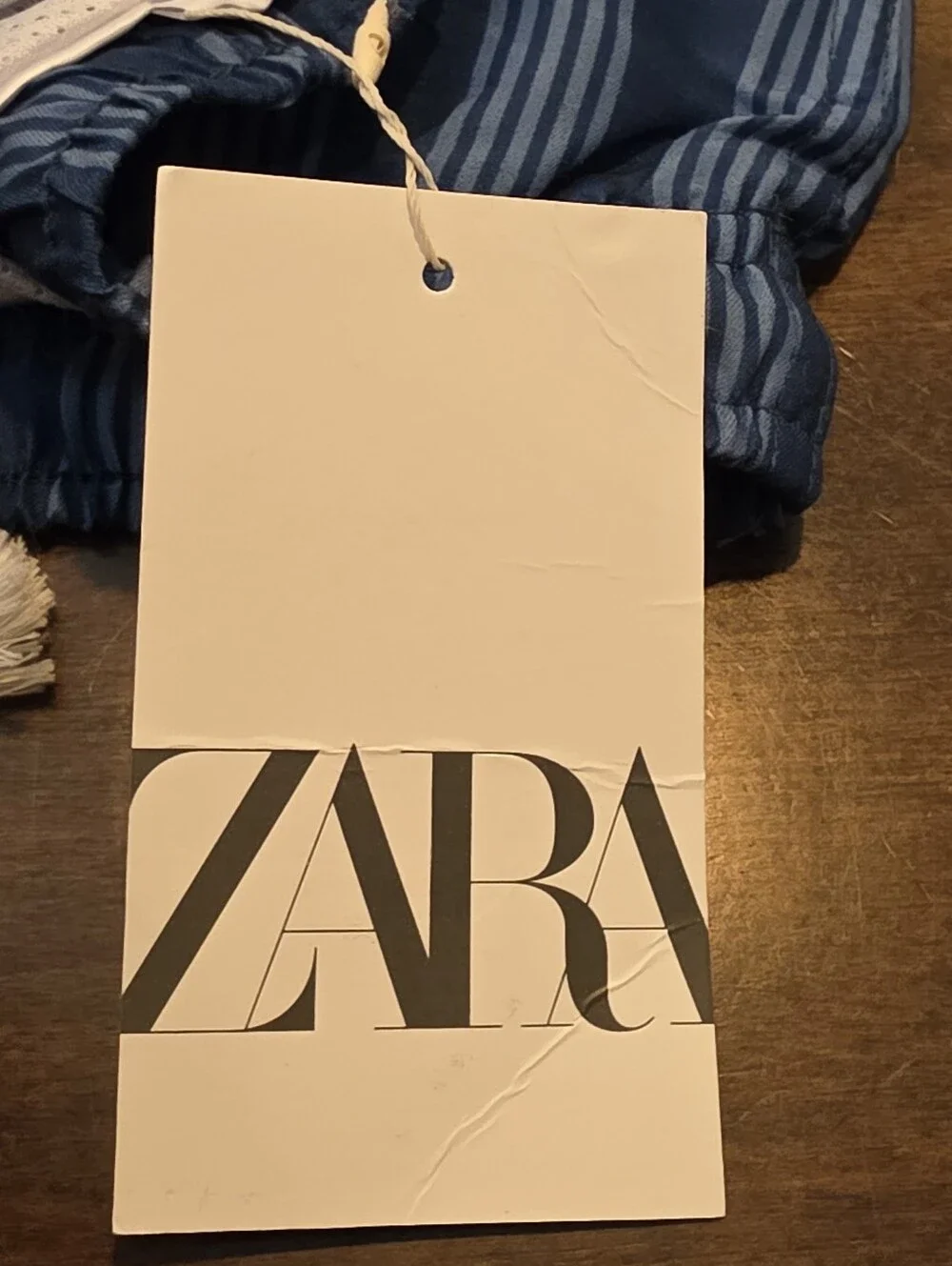 Boys Zara Swim Trunks Size 6 Years Blue Striped NWT